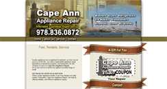 Desktop Screenshot of capeannappliancerepair.com